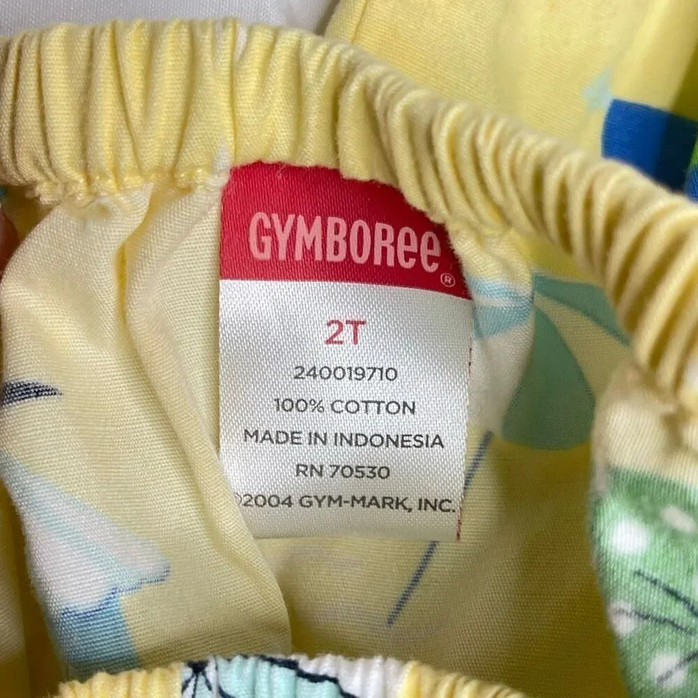 Gymboree Pool Party Yellow Summer Beach Scene Dress Vintage 2004 Girls 2T